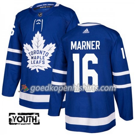 Toronto Maple Leafs Mitchell Marner 16 Adidas 2017-2018 Blauw Authentic Shirt - Kinderen
